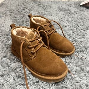 New Uggs worn once. Weather treated.